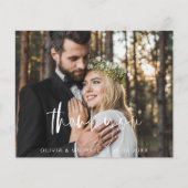 Budget Hochzeit Vielen Dank Handgeschriebenes Foto Flyer (Vorne)