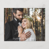 Budget Hochzeit Vielen Dank Handgeschriebenes Foto Flyer (Vorne)