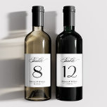 Budget Hochzeiten Tischnummer Wine Labels<br><div class="desc">Elegant Simple | Personalisierte Tischnummer Flaschen Etiketten (1) Single Etikettengröße: ca. 3, 25" x 4, 25" auf dem 14" x 14" Dekorblatt. (2) Sie können bis zu 12 Tischnummern eingeben. (3) Es dauert eine Weile, die Vorschau zu aktualisieren. (4) Für weitere Anpassungen verwenden Sie bitte das Design-Tool von Zazzle, um...</div>
