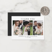 Budget Hochzeitfoto Collage Danke Karte (Vorderseite/Rückseite Beispiel)