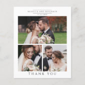Budget Hochzeitfoto Collage Danke Karte (Vorderseite)