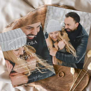 Budget-Hochzeits-Einladungskarten mit Foto Flyer