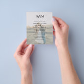 Budget-Hochzeits-Monogramm-Script-Herz 2 Foto Flyer (Gruppe)