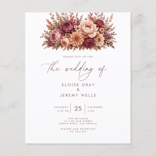 Budget-Hochzeitseinladung | Archer Flyer (Vorne)