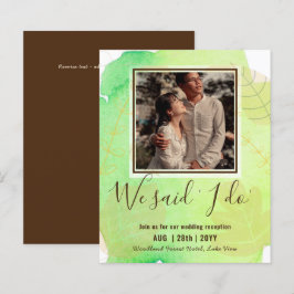 BUDGET Hochzeitsempfang Einladung mit FOTO