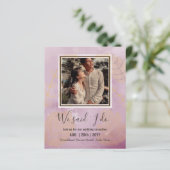 BUDGET Hochzeitsempfang Einladung mit FOTO (Stehend Vorderseite)