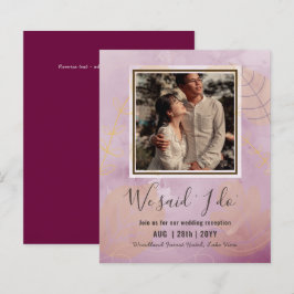 BUDGET Hochzeitsempfang Einladung mit FOTO