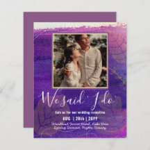 BUDGET Hochzeitsempfang Einladung mit FOTO