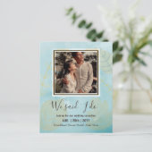 BUDGET Hochzeitsempfang Einladung mit FOTO (Stehend Vorderseite)