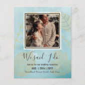 BUDGET Hochzeitsempfang Einladung mit FOTO (Vorderseite)