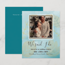 BUDGET Hochzeitsempfang Einladung mit FOTO