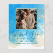 BUDGET Hochzeitsempfang Einladung mit FOTO (Vorderseite)