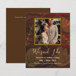 BUDGET Hochzeitsempfang Einladung mit FOTO