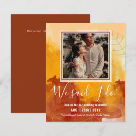 BUDGET Hochzeitsempfang Einladung mit FOTO