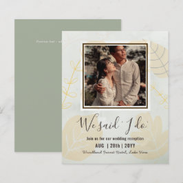 BUDGET Hochzeitsempfang Einladung mit FOTO