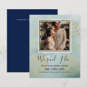 BUDGET Hochzeitsempfang Einladung mit FOTO (Vorne/Hinten)