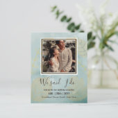 BUDGET Hochzeitsempfang Einladung mit FOTO (Stehend Vorderseite)