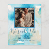 BUDGET Hochzeitsempfang Einladung mit FOTO (Vorderseite)