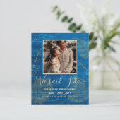 BUDGET Hochzeitsempfang Einladung mit FOTO (Stehend Vorderseite)