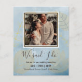 BUDGET Hochzeitsempfang Einladung mit FOTO (Vorderseite)