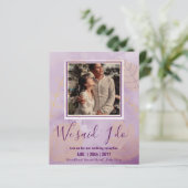 BUDGET Hochzeitsempfang Einladung mit FOTO (Stehend Vorderseite)