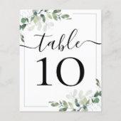 BUDGET Hochzeitsempfang Eukalyptus-Tischnummer (Rückseite)