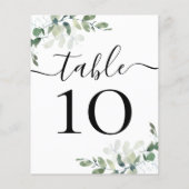 BUDGET Hochzeitsempfang Eukalyptus-Tischnummer (Rückseite)