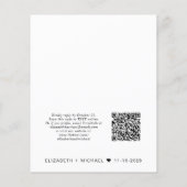 Budget Hochzeitsempfang QR Code Einfache Einladung (Rückseite)