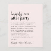 Budget Hochzeitsempfang QR Code Rosa Einladung (Vorderseite)