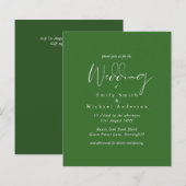 BUDGET Hochzeitsfarben Grüne Seite Olive Einladung (Vorne/Hinten)