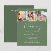 BUDGET Hochzeitsfarben Grüne Seite Olive Einladung (Vorne/Hinten)