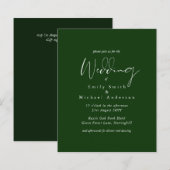 BUDGET Hochzeitsfarben Grüne Seite Olive Einladung (Vorne/Hinten)