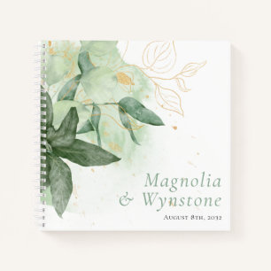 BUDGET Hochzeitsgrün Gästebuch Notizblock