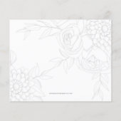 Budget Hochzeitskleid Brautdusche Einladung (Rückseite)