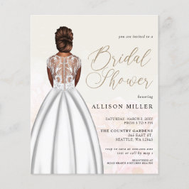 Budget Hochzeitskleid Brautdusche Einladung