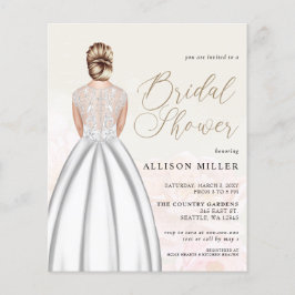 Budget Hochzeitskleid Brautdusche Einladung