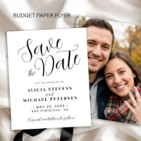 Budget-Hochzeitspaar-Foto-Sparen Sie das Datum Kar