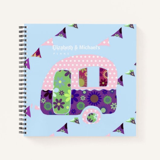 Budget Hochzeitsplaner Personalisiert Trendy Moder Notizblock (Vorderseite)