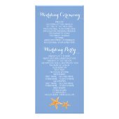 BUDGET Hochzeitsprogramm für Seesterne Werbekarte (Hinten)