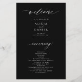 Budget Hochzeitsprogramm Schwarz-weißes Foto (Vorne)