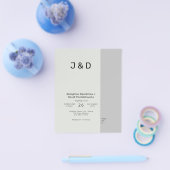 Budget Hochzeitssage grau Flyer (Einzeln)