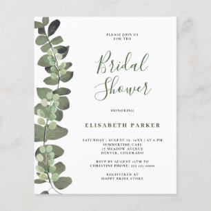 Budget-Hochzeitsshower-Einladung Papier Flyer