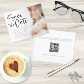 Budget Hochzeitsskript-Foto QR-Code Save the Date