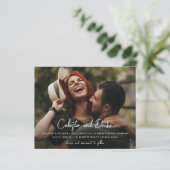 Budget-Hochzeitsskript Namen Foto (Stehend Vorderseite)