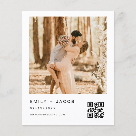 Budget Hochzeitsszenario Minimalistisch QR-Code Ei (Rückseite)