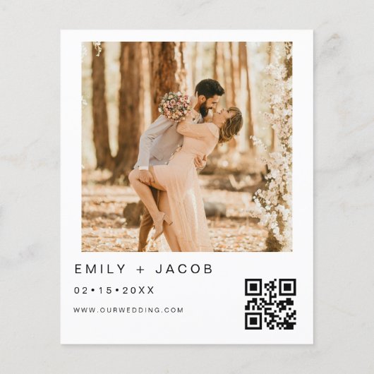 Budget Hochzeitsszenario Minimalistisch QR-Code Ei (Rückseite)