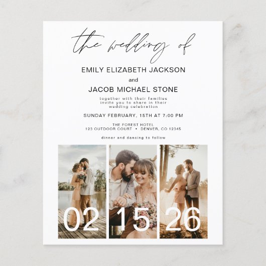 Budget Hochzeitsszenario Minimalistisch QR-Code Ei (Vorderseite)