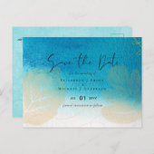 BUDGET Hochzeitstag Blaues Wasser Rett Postkarte (Vorne/Hinten)