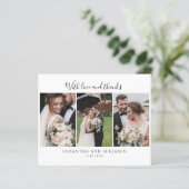 Budget Hochzeitstag Foto Collage Vielen Dank (Stehend Vorderseite)