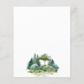 Budget Hochzeitswald Bäume Aquarell einfach (Rückseite)